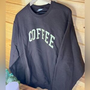 Brown oversized crew